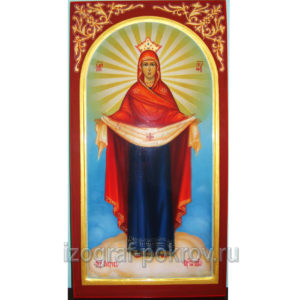 Мерная икона Покров Пресвятой Богородицы заказать в мастерской