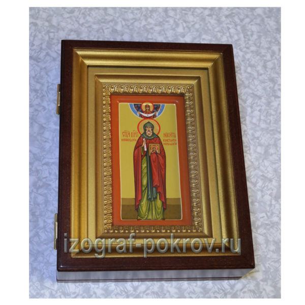 Икона Никиты Константинопольского в киоте