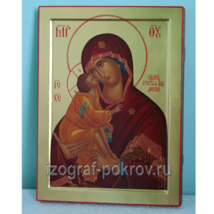 Икона Богородица Донская на золоте