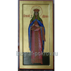 Мерная икона царица Елена Равноапостольная на золоте