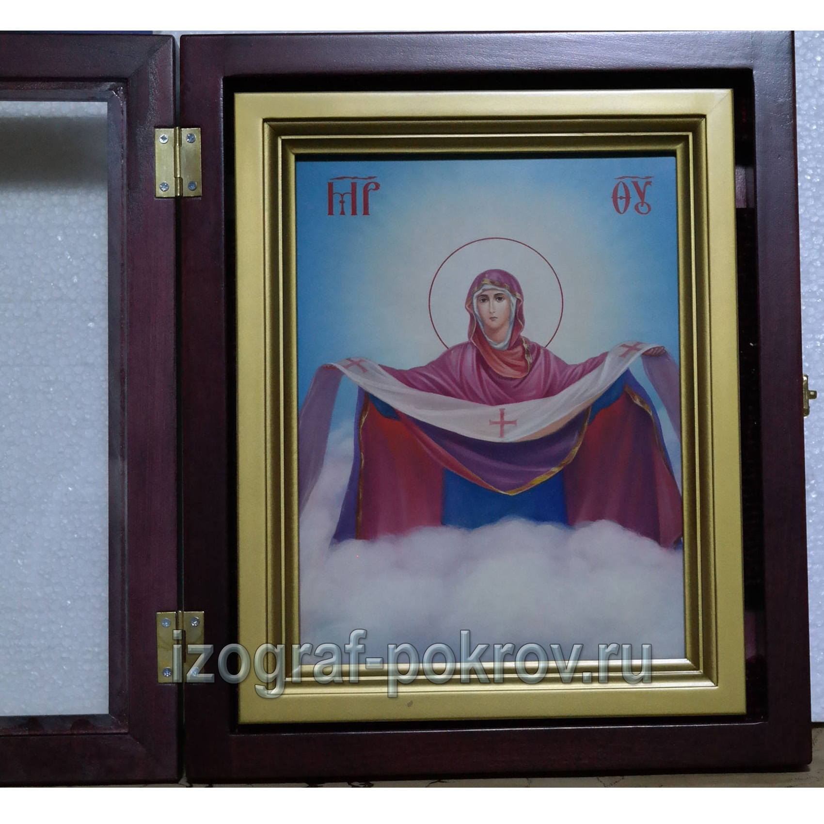 Икона Покров Пресвятой Богородицы в академическом стиле