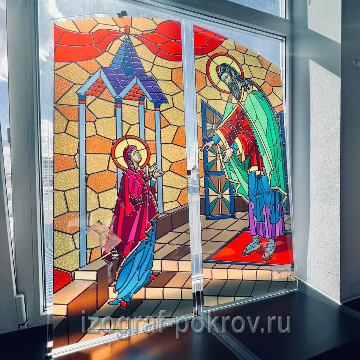 Витраж печать на стекле для православного храма и монастыря
