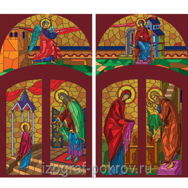 Витраж печать на стекле для православного храма и монастыря