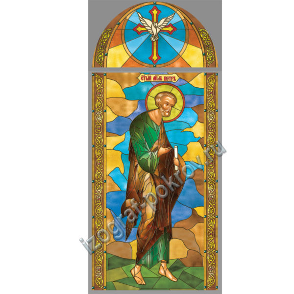 Витраж "св. Петр"на окно храма