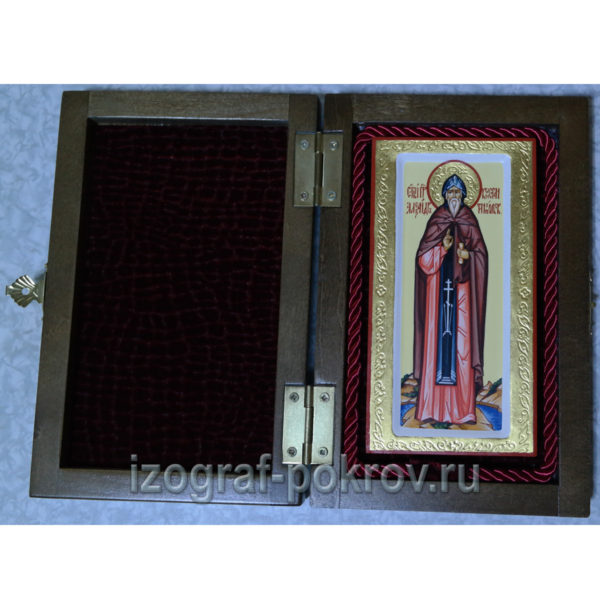 Икона Александр Константинопольский в шкатулке, изготовлена в иконописной мастерской Покров при храме Покрова Пресвятой Богородицы